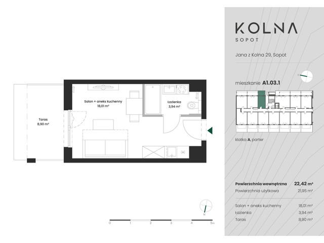 Mieszkanie w inwestycji Kolna Sopot, symbol A1.03.1 » nportal.pl