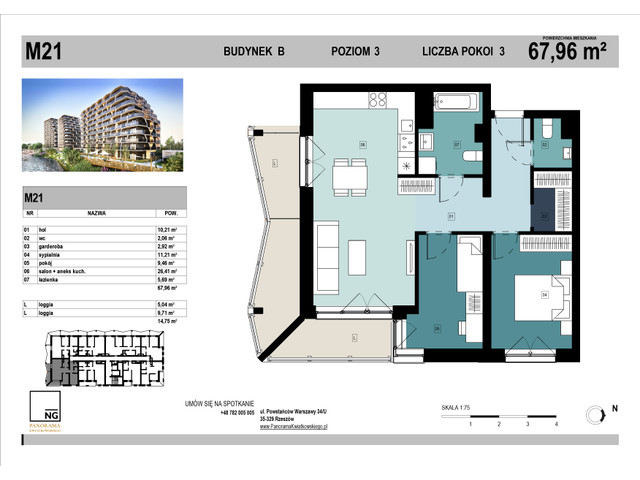 Mieszkanie w inwestycji PANORAMA KWIATKOWSKIEGO, symbol B_21 » nportal.pl