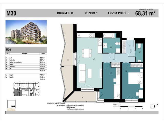 Mieszkanie w inwestycji PANORAMA KWIATKOWSKIEGO, symbol C_30 » nportal.pl