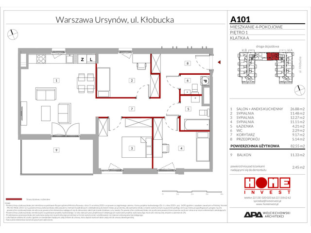 Mieszkanie w inwestycji Enklawa Ursynów, symbol A101 » nportal.pl