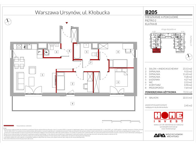 Mieszkanie w inwestycji Enklawa Ursynów, symbol B205 » nportal.pl