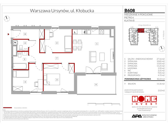 Mieszkanie w inwestycji Enklawa Ursynów, symbol B608 » nportal.pl