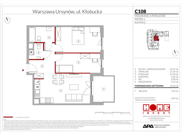 Mieszkanie w inwestycji Enklawa Ursynów, symbol C108 » nportal.pl