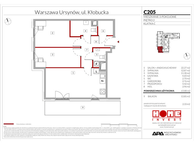 Mieszkanie w inwestycji Enklawa Ursynów, symbol C205 » nportal.pl