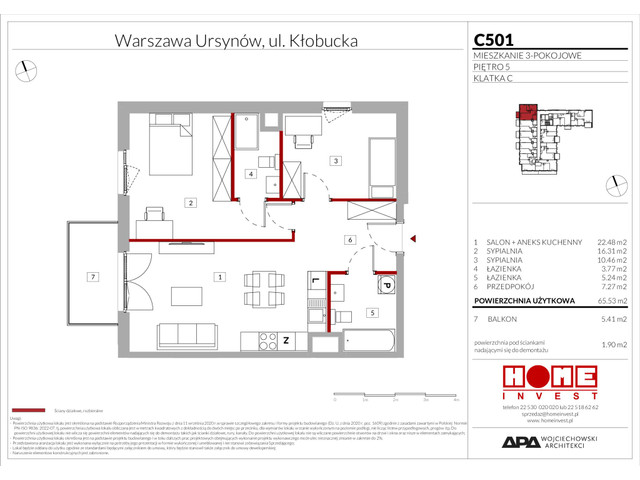 Mieszkanie w inwestycji Enklawa Ursynów, symbol C501 » nportal.pl