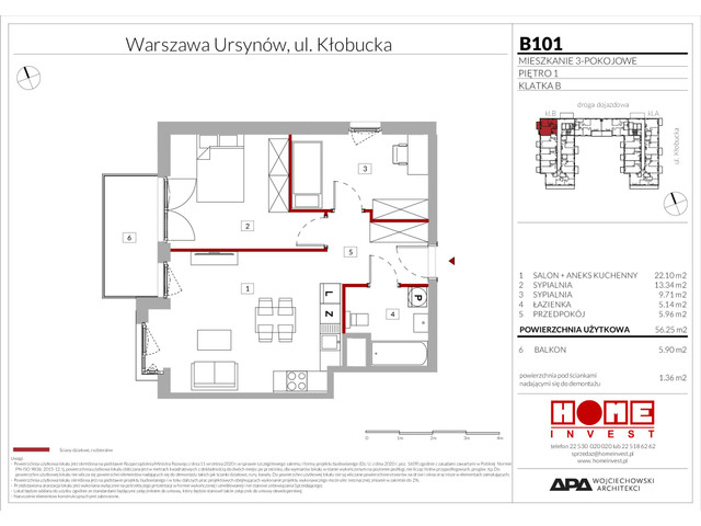 Mieszkanie w inwestycji Enklawa Ursynów, symbol B101 » nportal.pl