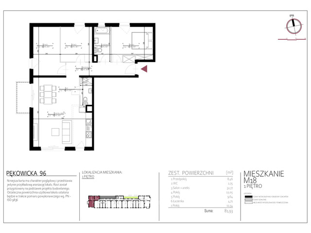Mieszkanie w inwestycji Pękowicka 96, symbol 18 » nportal.pl