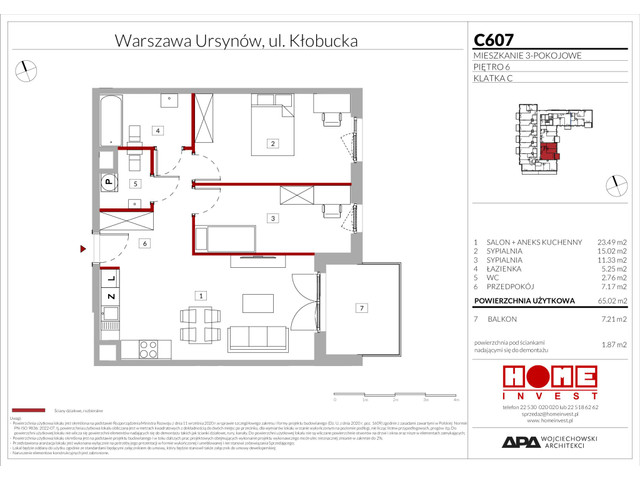 Mieszkanie w inwestycji Enklawa Ursynów, symbol C607 » nportal.pl