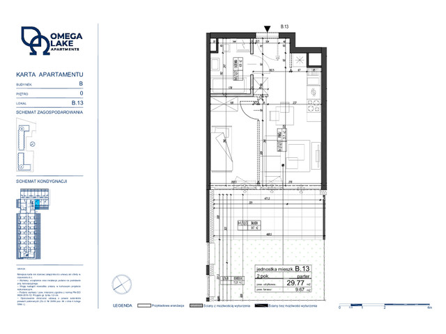 Komercyjne w inwestycji Omega Lake Apartments - lokale inwest..., budynek Do podanej ceny należy doliczyć 23% VAT., symbol B.0.13 » nportal.pl