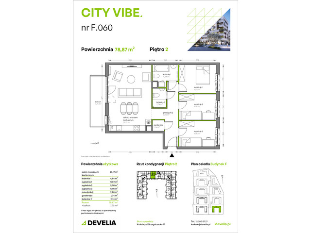 Mieszkanie w inwestycji City Vibe - budynek River View, symbol F.060 » nportal.pl