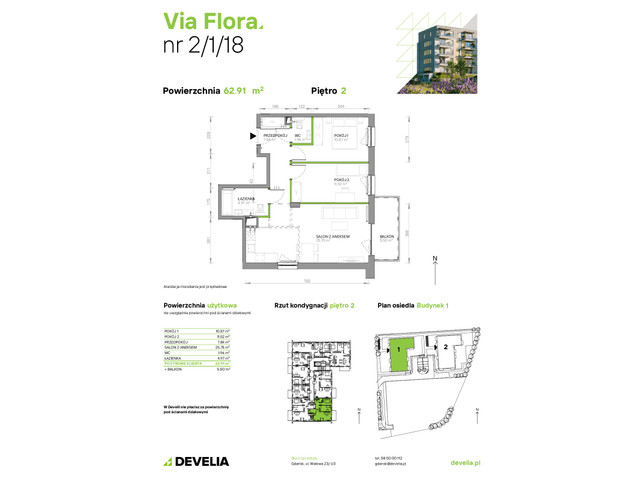 Mieszkanie w inwestycji Via Flora, symbol 1/18 » nportal.pl