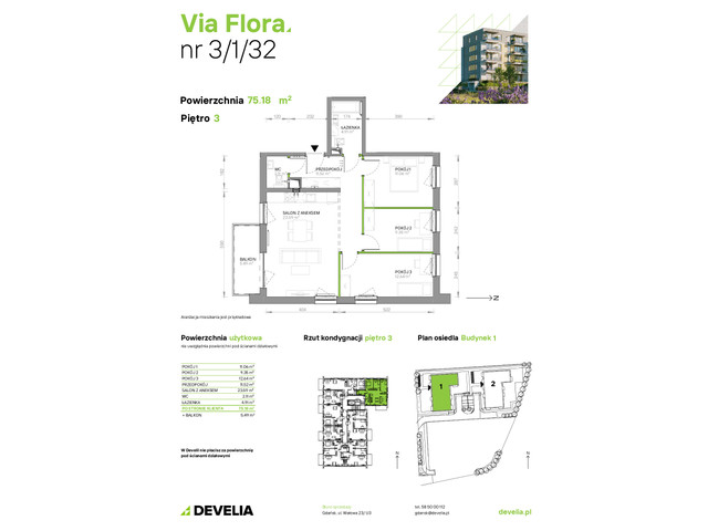 Mieszkanie w inwestycji Via Flora, symbol 1/32 » nportal.pl