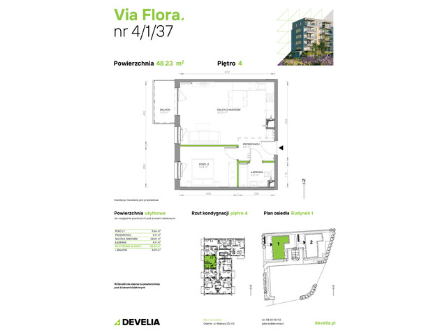 Mieszkanie w inwestycji Via Flora, symbol 1/37 » nportal.pl