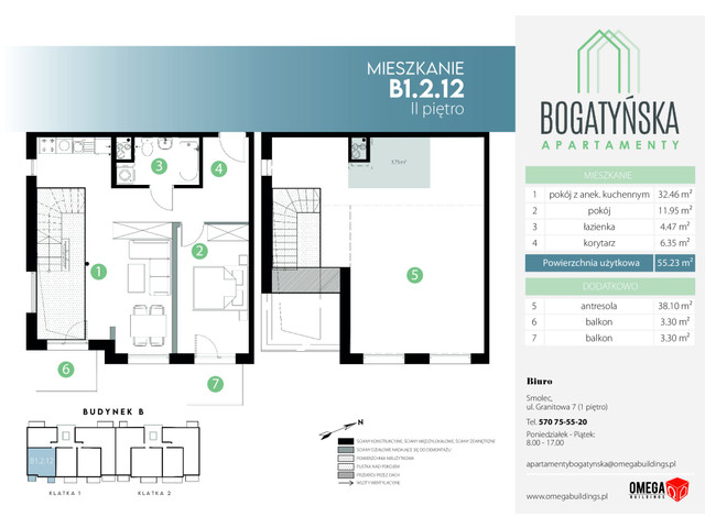 Mieszkanie w inwestycji Bogatyńska Apartamenty, budynek Promocja!, symbol B1_2_12 » nportal.pl