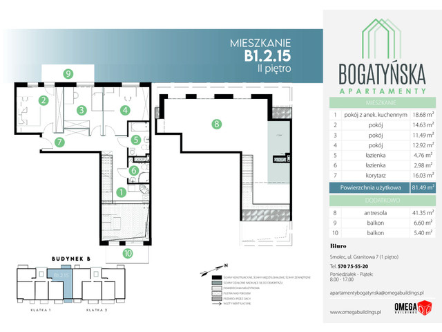 Mieszkanie w inwestycji Bogatyńska Apartamenty, budynek Promocja!, symbol B1_2_15 » nportal.pl