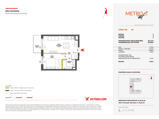 Mieszkanie w inwestycji METRO ART, symbol 11M.56 » nportal.pl