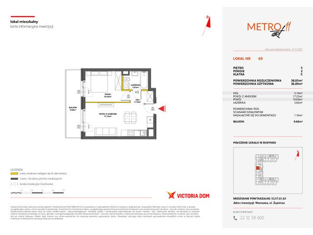 Mieszkanie w inwestycji METRO ART, symbol 11M.69 » nportal.pl