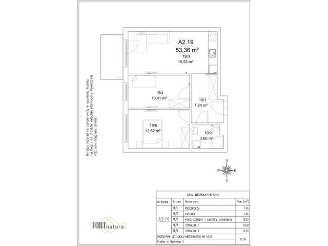 Mieszkanie w inwestycji Fort Natura Etap II, symbol A2.19 » nportal.pl