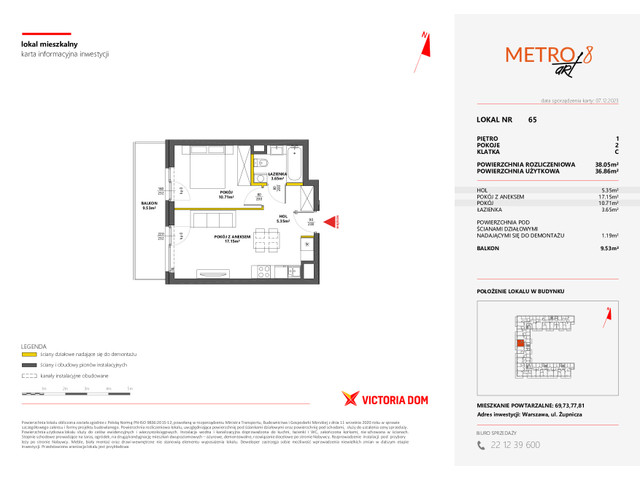 Mieszkanie w inwestycji METRO ART, symbol 8M.65 » nportal.pl