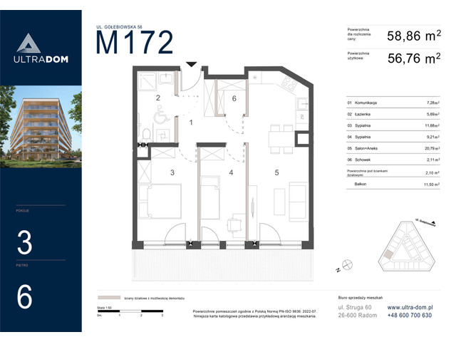 Mieszkanie w inwestycji Ultradom, symbol M172 » nportal.pl