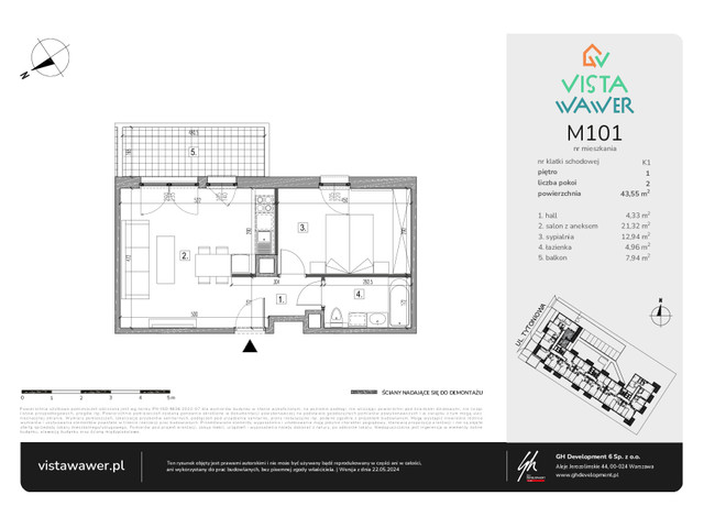 Mieszkanie w inwestycji Vista Wawer, symbol M101 » nportal.pl