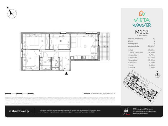 Mieszkanie w inwestycji Vista Wawer, symbol M102 » nportal.pl