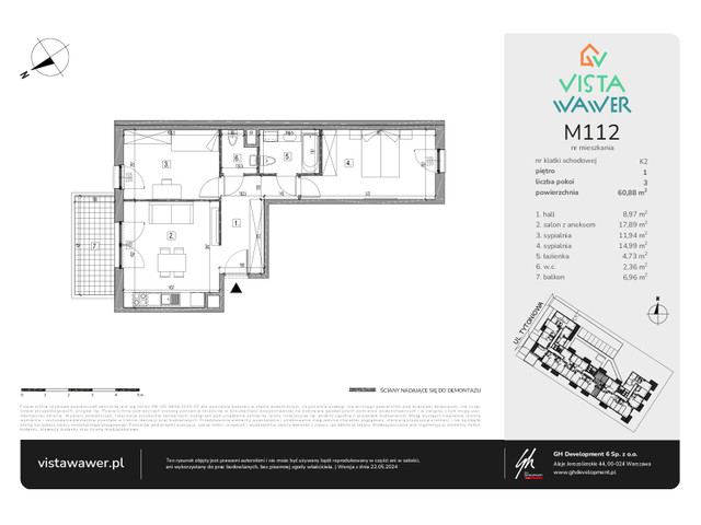 Mieszkanie w inwestycji Vista Wawer, symbol M112 » nportal.pl