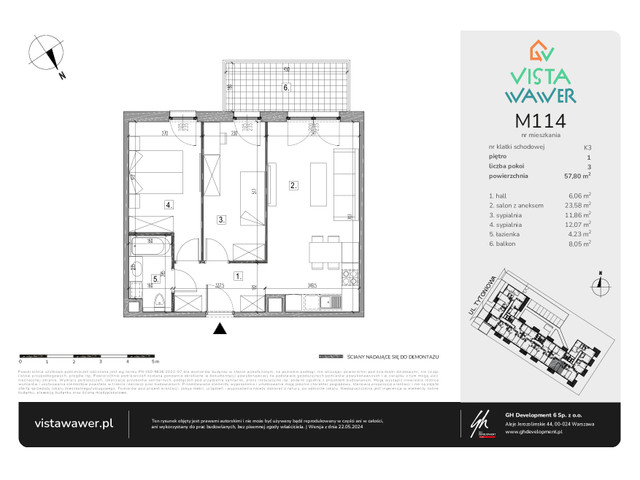 Mieszkanie w inwestycji Vista Wawer, symbol M114 » nportal.pl