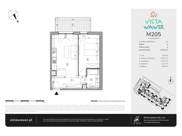 Mieszkanie w inwestycji Vista Wawer, symbol M205 » nportal.pl