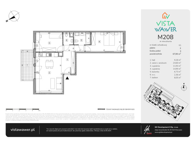 Mieszkanie w inwestycji Vista Wawer, symbol M208 » nportal.pl