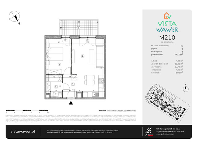 Mieszkanie w inwestycji Vista Wawer, symbol M210 » nportal.pl