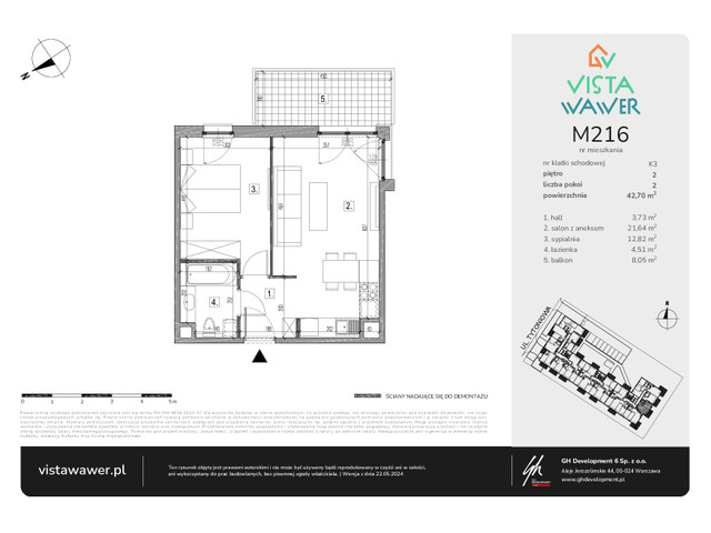 Mieszkanie w inwestycji Vista Wawer, symbol M216 » nportal.pl