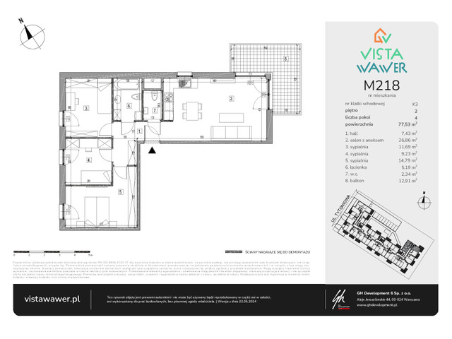 Mieszkanie w inwestycji Vista Wawer, symbol M218 » nportal.pl