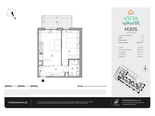 Mieszkanie w inwestycji Vista Wawer, symbol M305 » nportal.pl