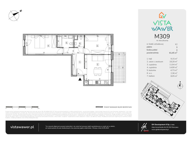 Mieszkanie w inwestycji Vista Wawer, symbol M309 » nportal.pl