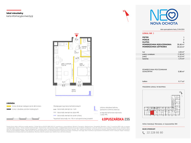 Mieszkanie w inwestycji NEO NOVA OCHOTA, symbol M.3 » nportal.pl