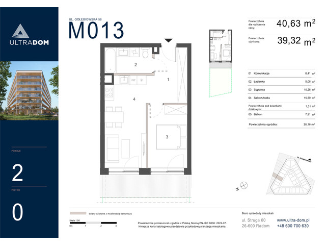 Mieszkanie w inwestycji Ultradom, symbol M013 » nportal.pl