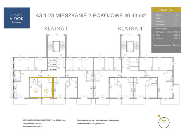 Mieszkanie w inwestycji VIDOK Residence ETAP II, symbol A3-1-23 » nportal.pl