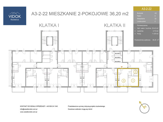 Mieszkanie w inwestycji VIDOK Residence ETAP II, symbol A3-2-22 » nportal.pl