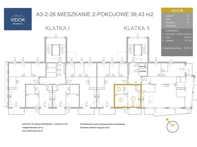 Mieszkanie w inwestycji VIDOK Residence ETAP II, symbol A3-2-26 » nportal.pl