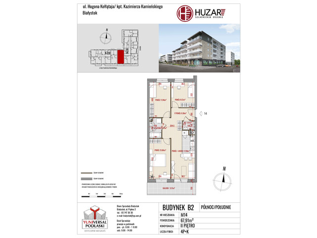 Mieszkanie w inwestycji Huzar, symbol B2_14 » nportal.pl