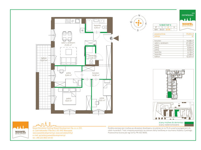 Mieszkanie w inwestycji Ostródzka 123 Etap II, symbol 123B/B-38 » nportal.pl