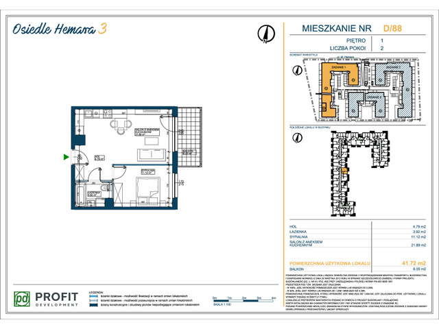 Mieszkanie w inwestycji Osiedle Hemara, symbol 88 » nportal.pl