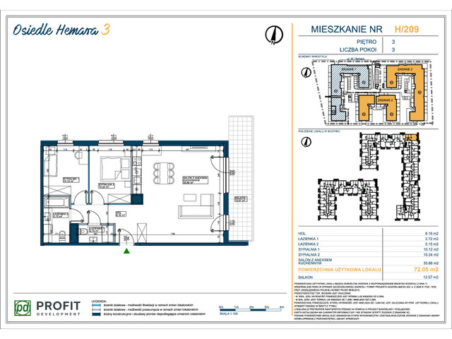 Mieszkanie w inwestycji Osiedle Hemara, symbol 209 » nportal.pl