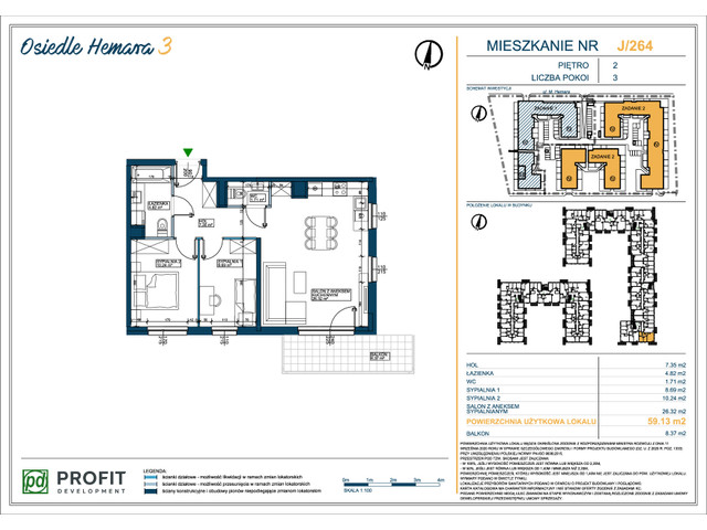 Mieszkanie w inwestycji Osiedle Hemara, symbol 264 » nportal.pl