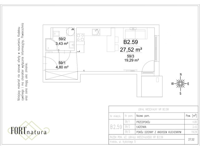 Mieszkanie w inwestycji Fort Natura Etap II, symbol B2.59 » nportal.pl