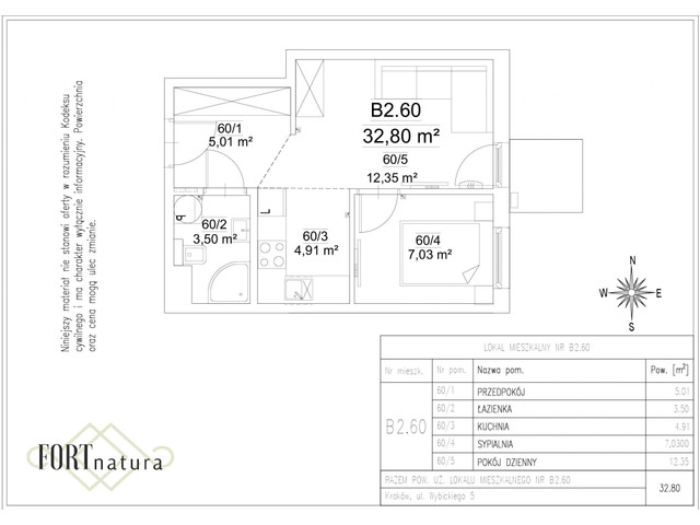 Mieszkanie w inwestycji Fort Natura Etap II, symbol B2.60 » nportal.pl