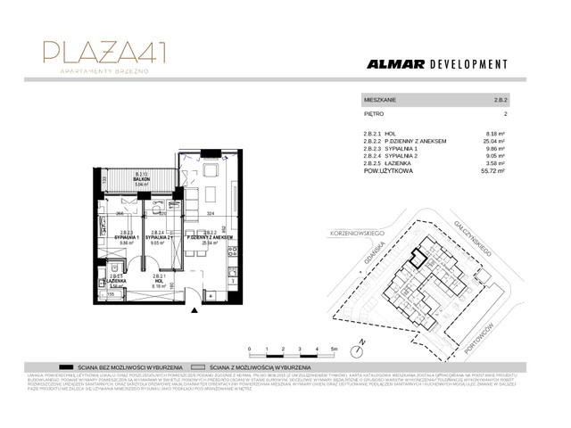 Mieszkanie w inwestycji PLAŻA 41 APARTMENTY BRZEŹNO, symbol 2.B.2 » nportal.pl