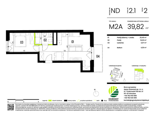 Mieszkanie w inwestycji Ogrody Staromiejskie, symbol ND.2.1 » nportal.pl