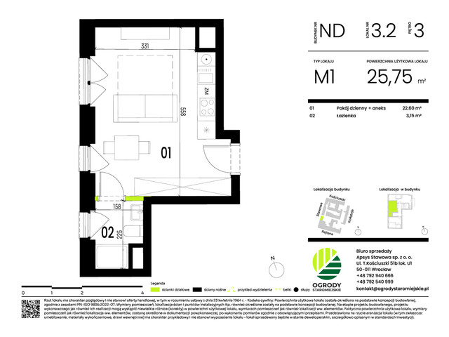 Mieszkanie w inwestycji Ogrody Staromiejskie, symbol ND.3.2 » nportal.pl